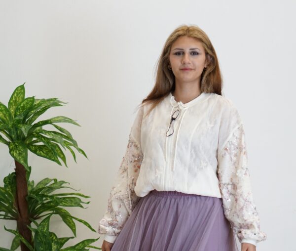 Kolları Çiçekli Ceket